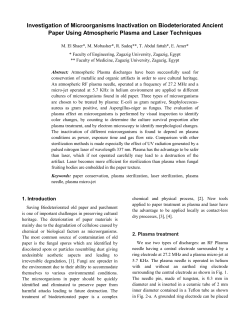 Investigation of Microorganisms Inactivation on Biodeteriorated Ancient Paper Using Atmospheric Plasma and Laser Techniques