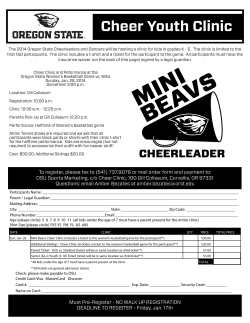 Cheer Clinic 2014 Registration