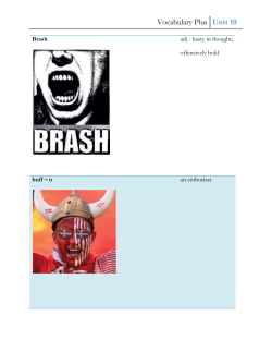 Vocabulary Picture Unit 10
