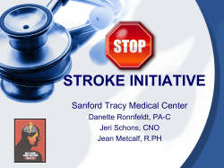 Instituting a Stop Stroke Initiative