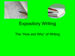 Expository Writing PowerPoint