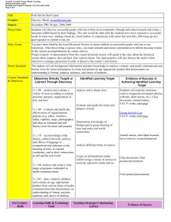 Project - Roll Out the Red Carpet