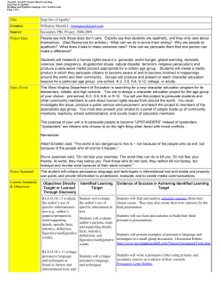 Project - Step Out of Apathy