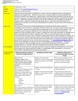 Project Great Place to Visit