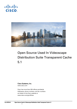 Open Source Used In Videoscape Distribution Suite Transparent Cache 5.1