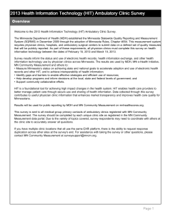 Health Information Technology (HIT) Survey for Physician Clinics Referenced in Appendix A (PDF: 304KB/45 pgs)
