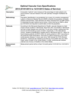 Optimal Vascular Care (OVC) Composite Measure Specifications Referenced in Appendix A (PDF: 139KB/6 pgs)