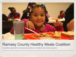 3. A Coalition Approach to Improving Nutrition in Shelters and Free Meal Programs in Ramsey County, MN