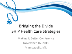 10. Bridging the Divide: How Minnesota&rsquo;s Statewide Health Improvement Program is linking Public Health, Clinics and the Community