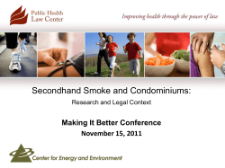 5. Condominiums and Secondhand Smoke: Policy Approaches
