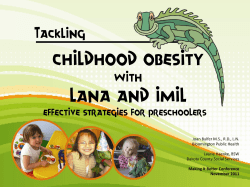 2. Effective Strategies to Promote Nutrition/Physical Activity Best Practices in Licensed Child Care/Preschool Settings