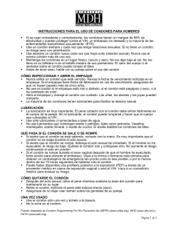 Instructions for Using Male Condoms: Spanish (PDF)