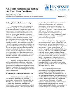 Fact Sheet: On-Farm Performance Testing for Meat Goat Doe Herds (pdf)