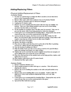 Adding Replacing Filters