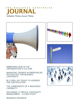 Managing crowds in emergencies: Psychology for business continuity.
