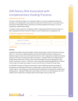 428 - Dietary Risk Associated with Complementary Feeding Practices (PDF)
