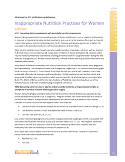Attachment to 427 - Justification and References for Inappropriate Nutrition Practices for Women (PDF)