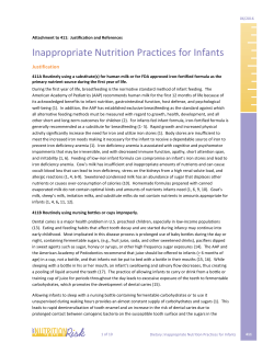Attachment to 411 - Justification and References for Inappropriate Nutrition Practices for Infants: 411A-411K (PDF)