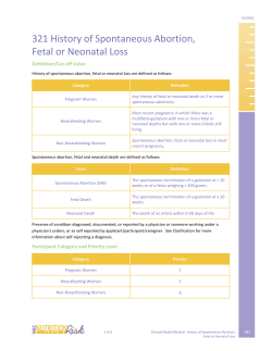 321 - History of Spontaneous Abortion, Fetal or Neonatal Loss (PDF)