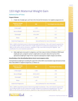 133 - High Maternal Weight Gain (PDF)