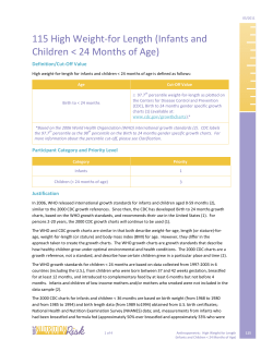115 - Hight Weight-for-Length (Infants Children < 24 Months of Age) (PDF)