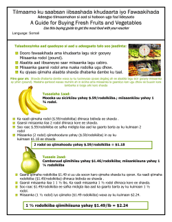 A Guide for Buying Fresh Fruits & Vegetables Handout - Somali (PDF: 195KB/2 pages)
