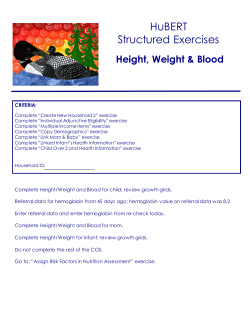 Height, Weight & Blood (PDF: 202KB/3 pages)