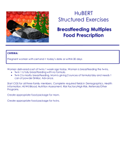 Breastfeeding Multiples Food Prescription (PDF: 204KB/2 pages)