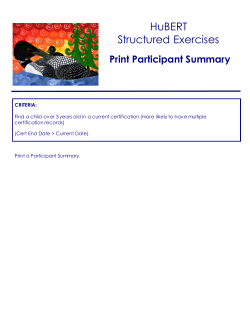 Print Participant Summary (PDF: 190KB/2 pages)
