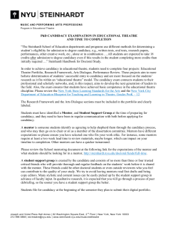 Educational Theatre PhD Candidacy Portfolio Guidelines