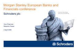 morgan stanley european banks and financials conference presentation