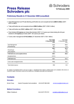 annual results 2008 press release
