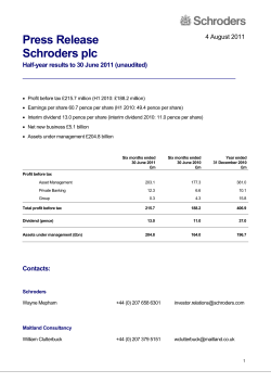 half year results 2011 pr