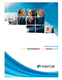 annual results transcript q12013