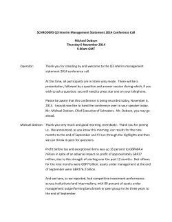q3 interim management statement transcript