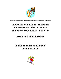 2015-16 RHS Ski Snowboard Club Information Packet