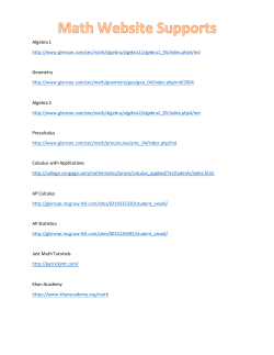 Math Website Supports