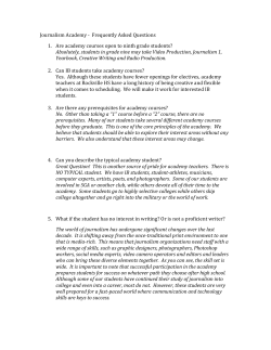 Journalism Frequently Asked Questions