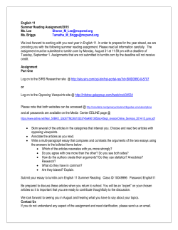 English Grade 11, On-Grade and Honors