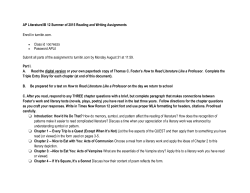 English Grade 12, AP Literature and Composition