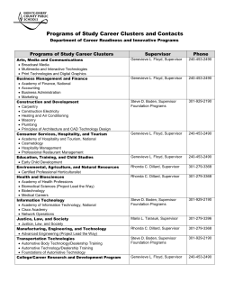 career programs of study