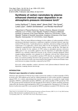 Synthesis of carbon nanotubes by plasma-enhanced chemical vapor deposition in an atmospheric-pressure microwave torch