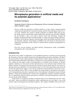 Microplasma generation in artificial media and its potential applications