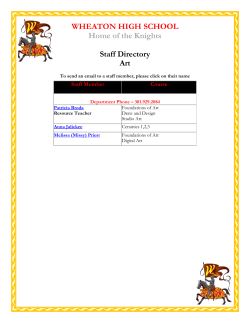 Staff Directory - Art Department