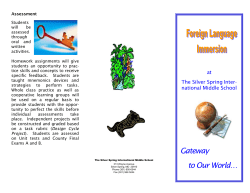 Language Immersion Program brochure