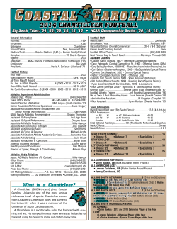 Coastal Carolina Game Notes