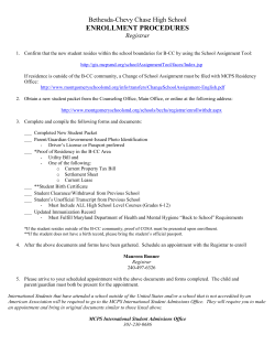 Enrollment Procedures