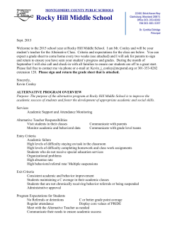 Alt Program Welcome Letter 2015