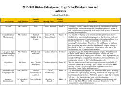Updated Clubs 3-18-16