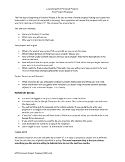 Proposal Handout